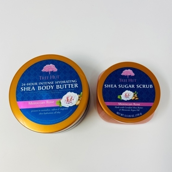 6 pack - Tree Hut Moroccan Rose 2 Shea Sugar Scrub & 4 Shea Body Butter. - Picture 3 of 5